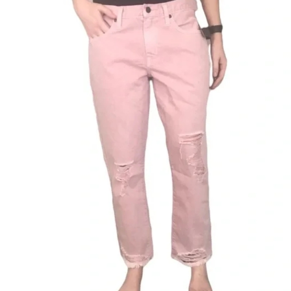 Mossimo Supply Co. Denim - Mossimo Supply Co. Pink Distressed Women Jeans